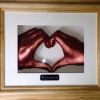 22- copper heart shaped hand cast